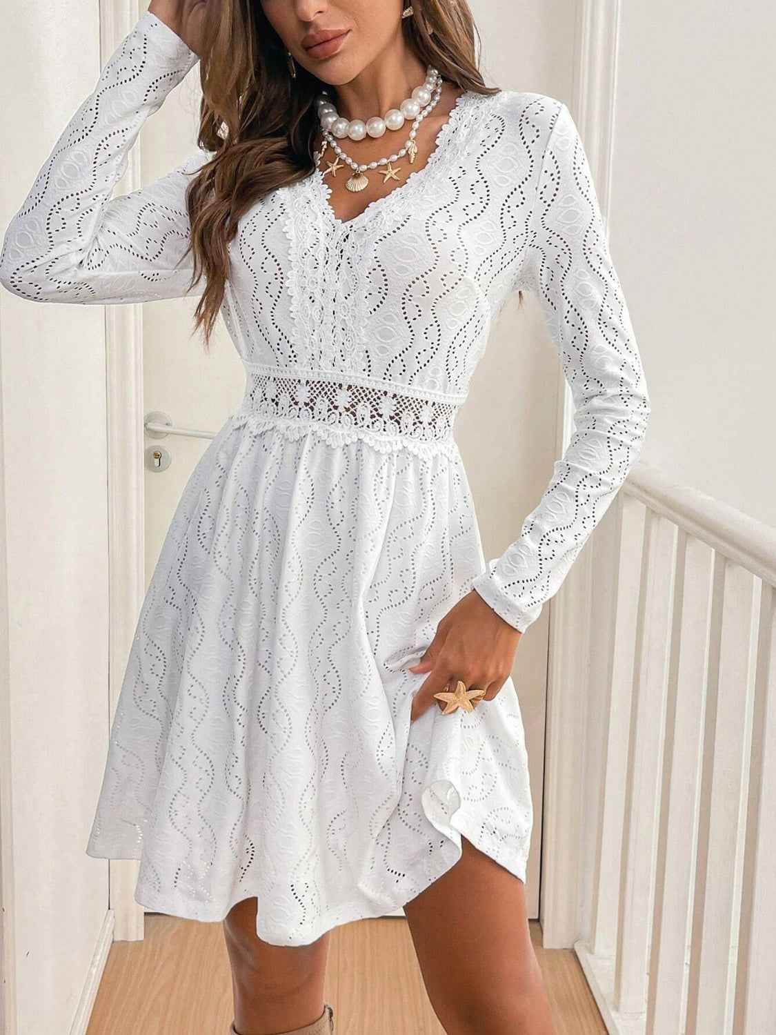 Lace Detail Mini Dress