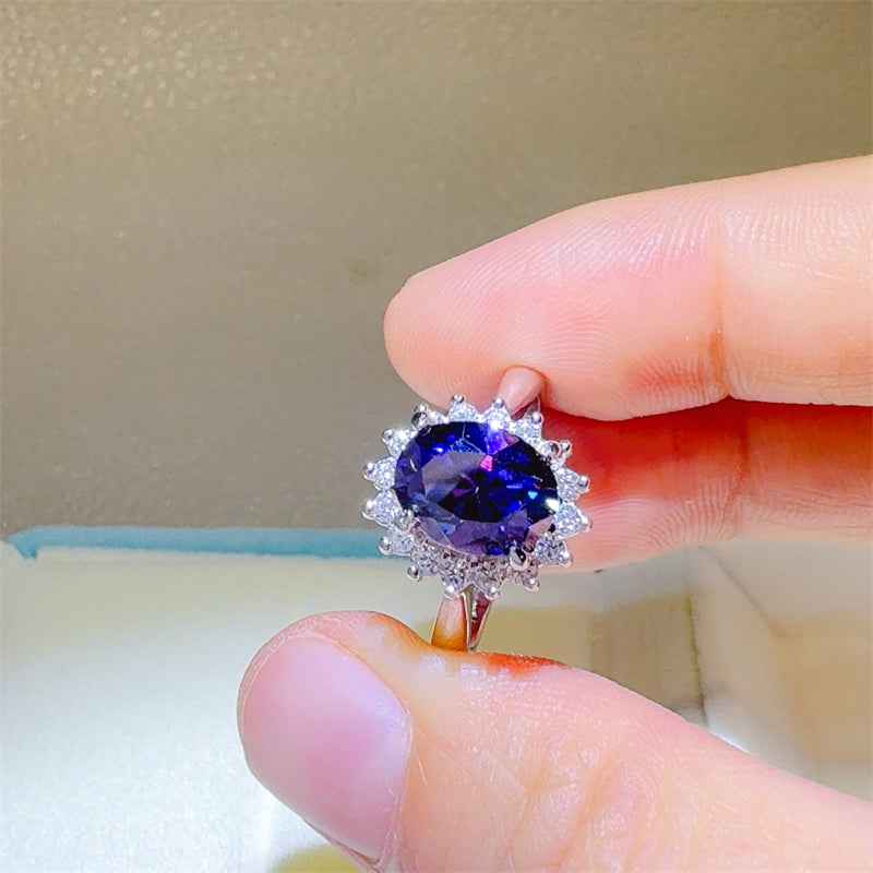 2 Carat 925 Sterling Silver Moissanite Ring