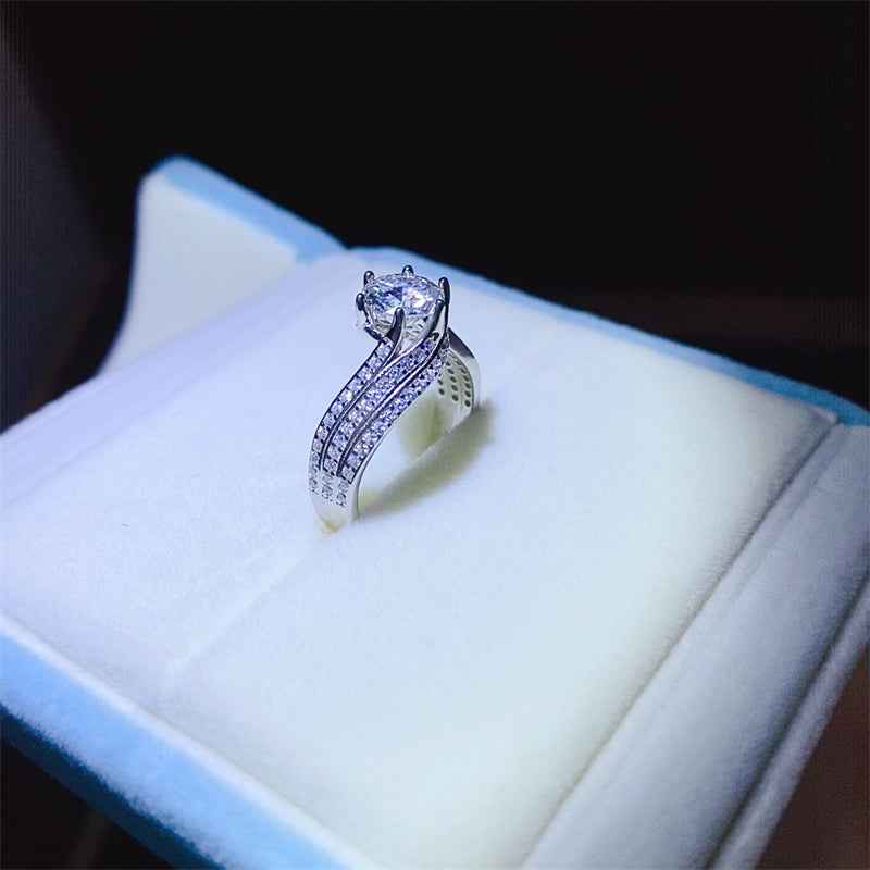 1 Carat 925 Moissanite Sterling Silver Ring