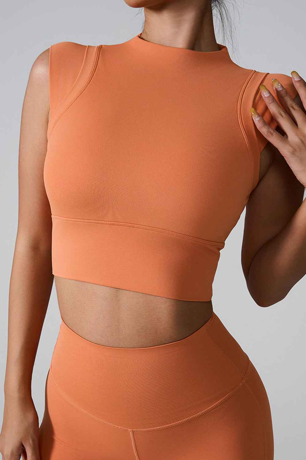 Mock Neck Active Tank Top