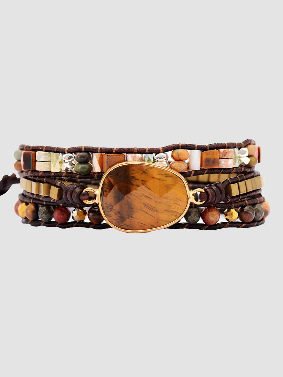 Geometrical Triple-Layer Bracelet