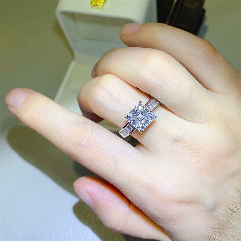 3 Carat Moissanite 925 Sterling Silver Ring