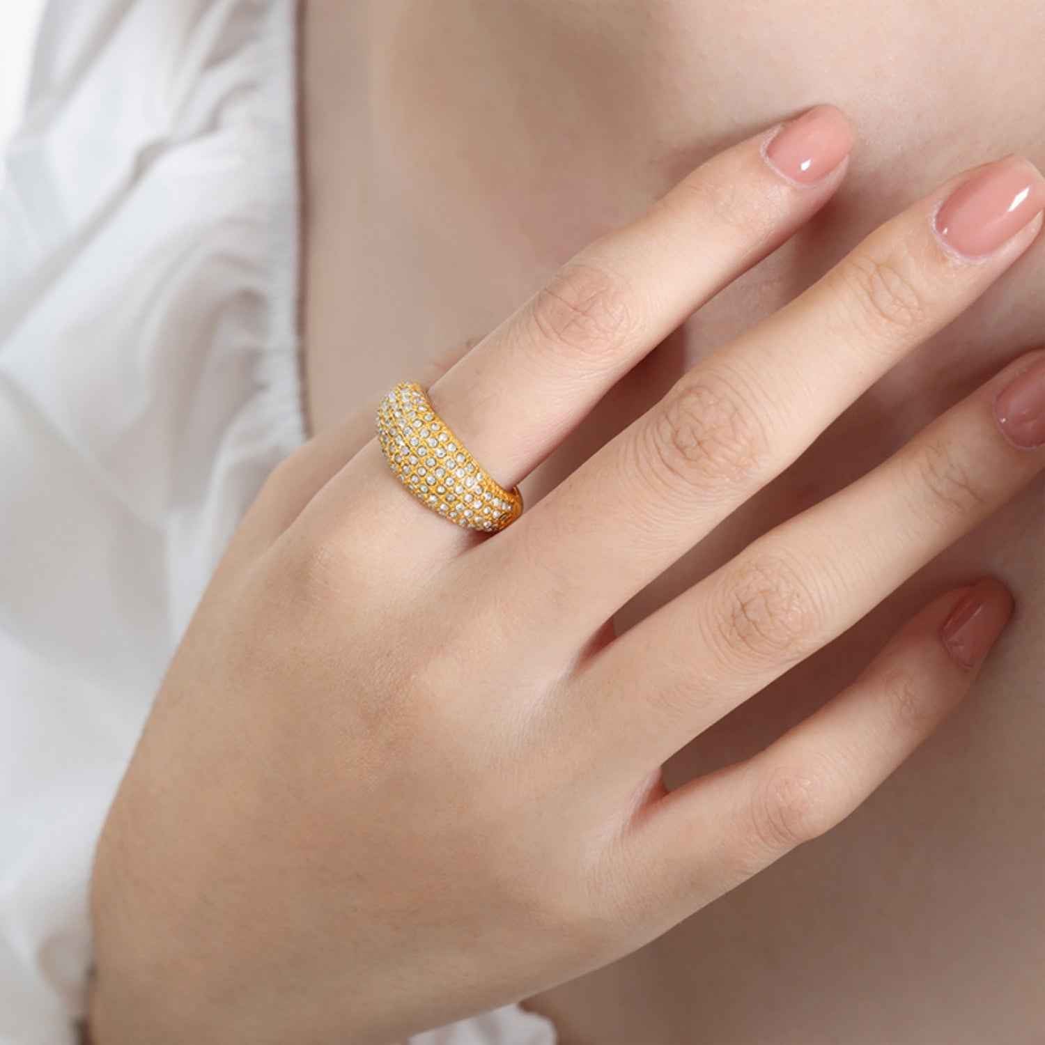 Diamond Titanium Steel Ring