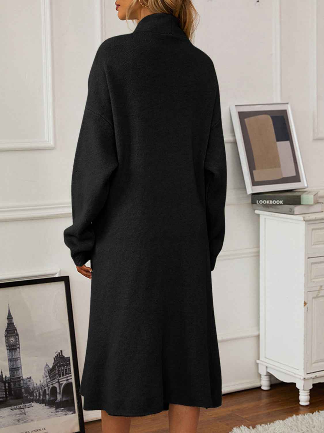 Open Front Cardigan Sweater Set