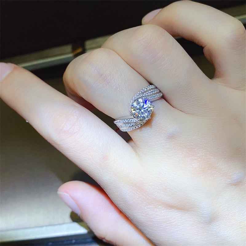 1 Carat 925 Moissanite Sterling Silver Ring