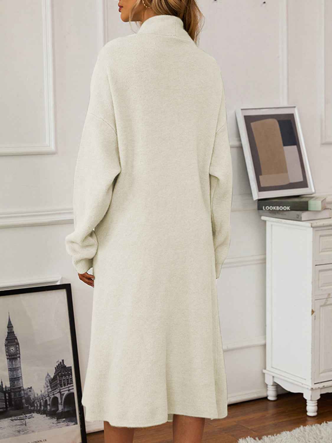 Open Front Cardigan Sweater Set