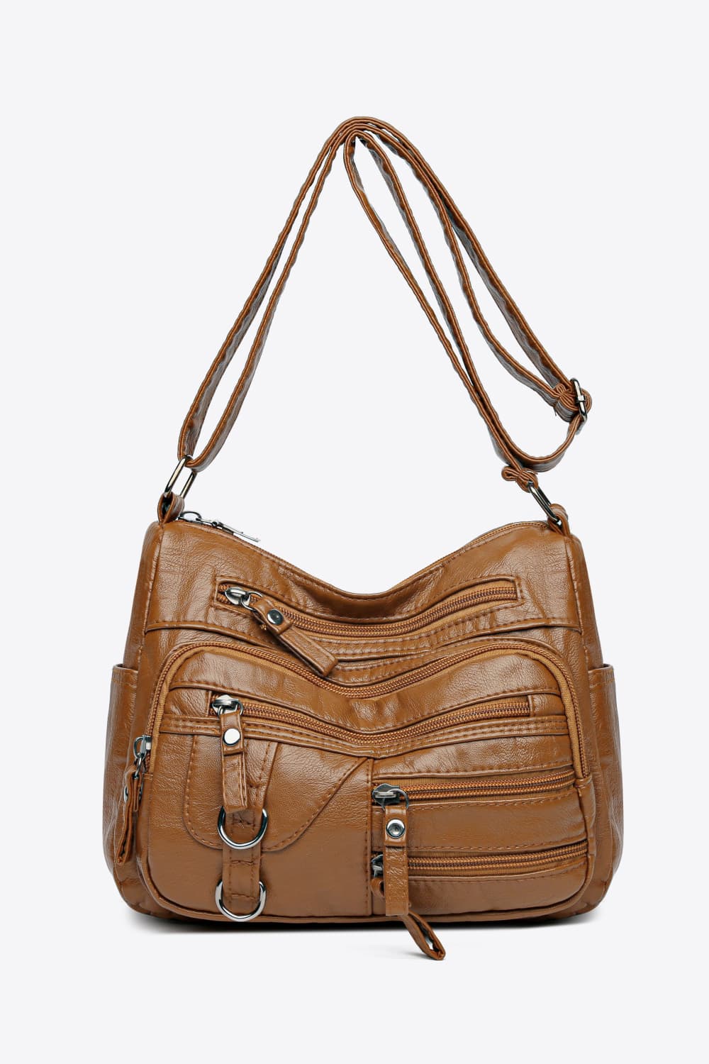 Multi-Pocket Leather Crossbody Bags - HOORR
