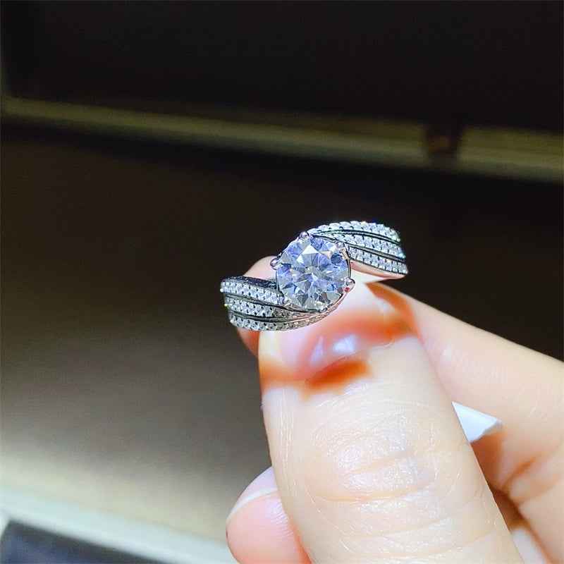 1 Carat 925 Moissanite Sterling Silver Ring