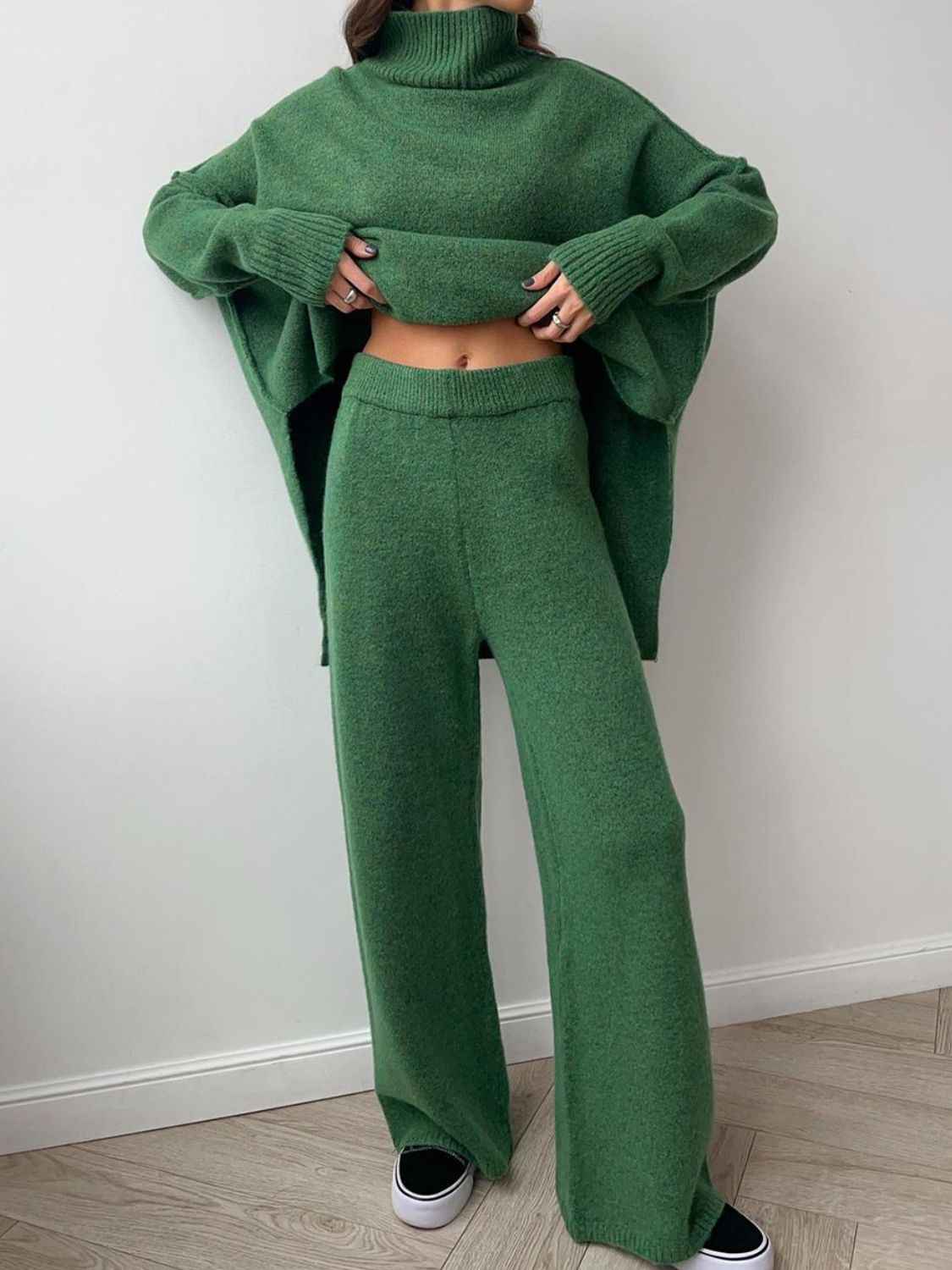 Turtleneck Top and Pants Sweater