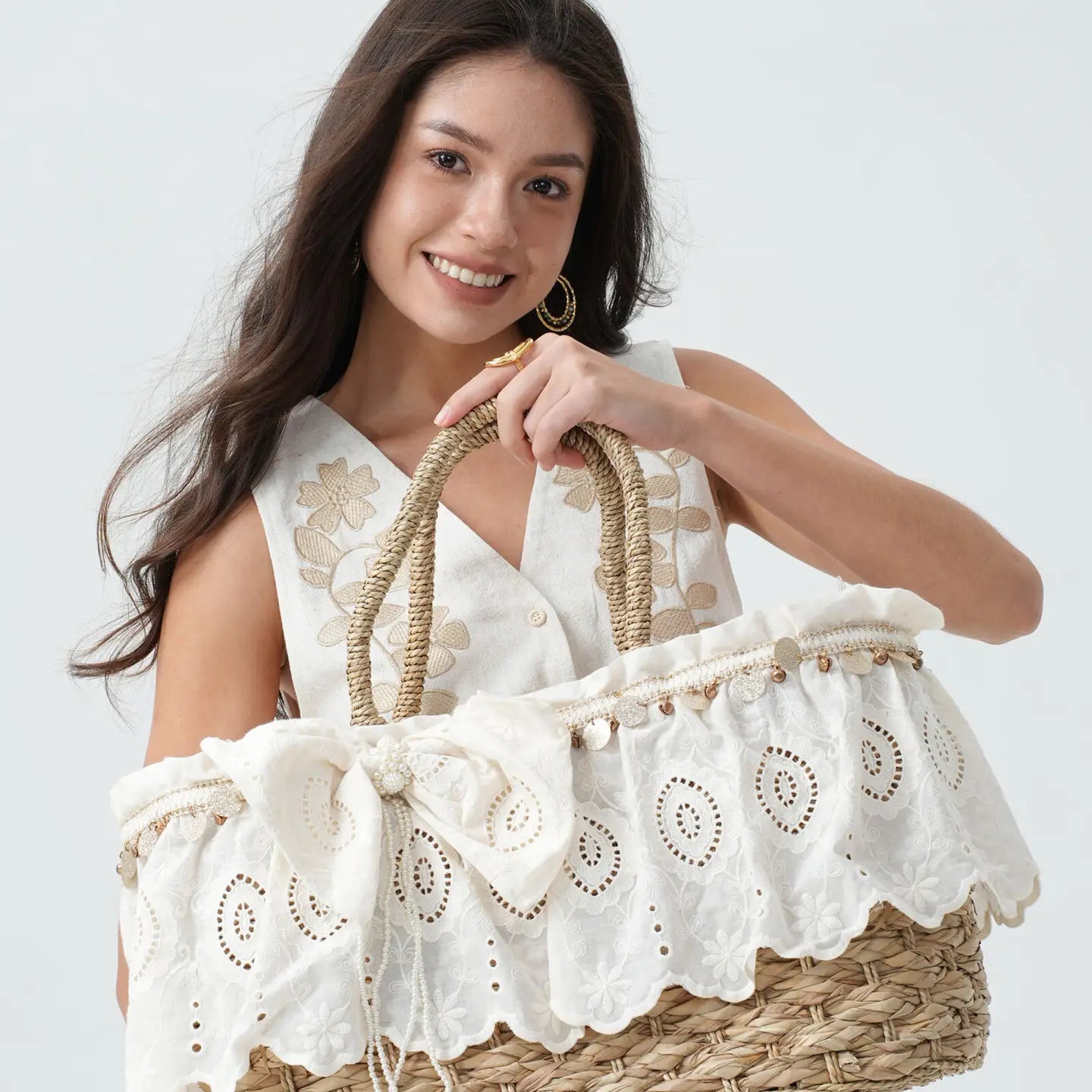 Fairy Lace Bow Tote Bag