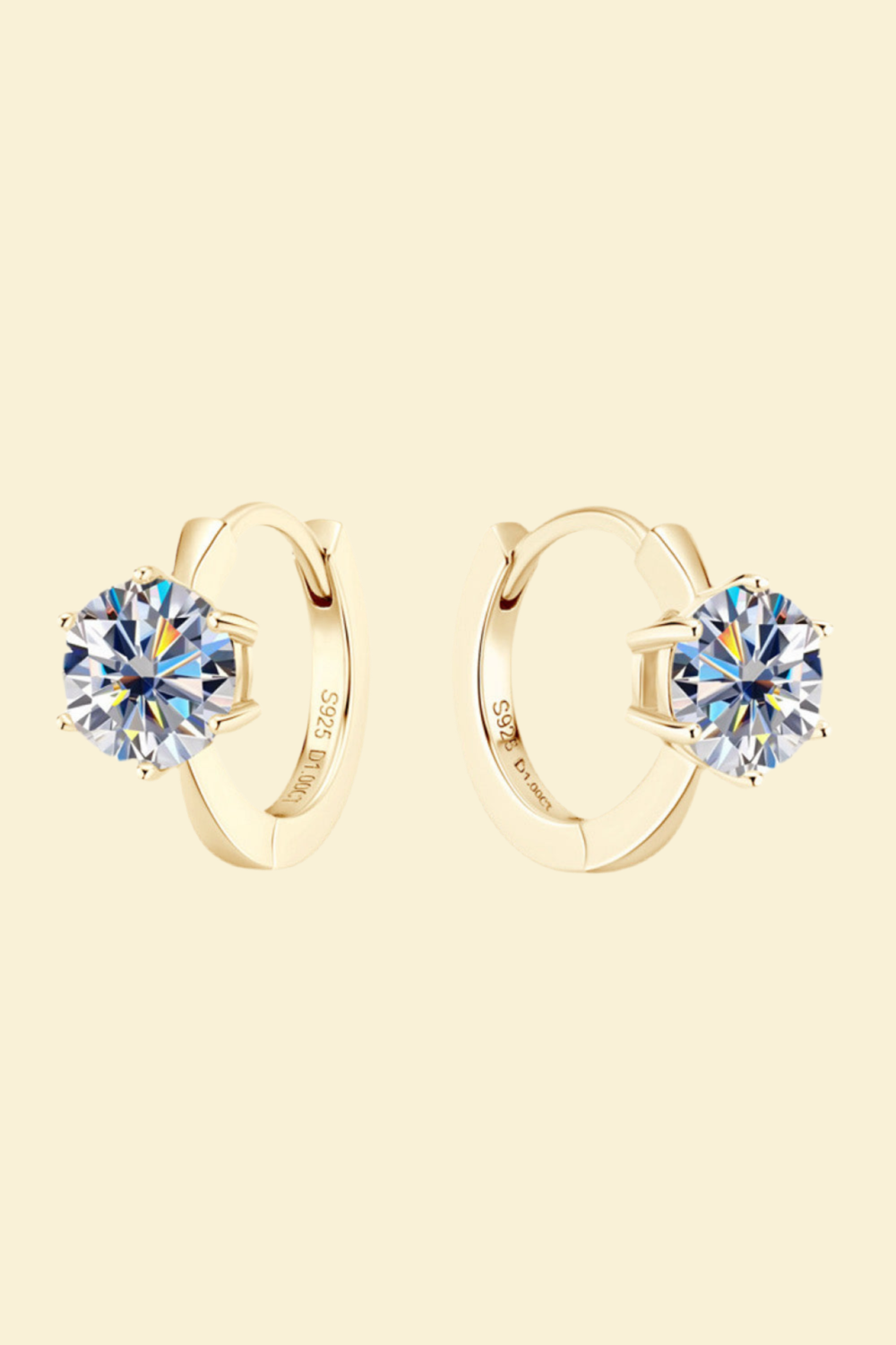 2 Carat Moissanite 925 Sterling Silver Earrings