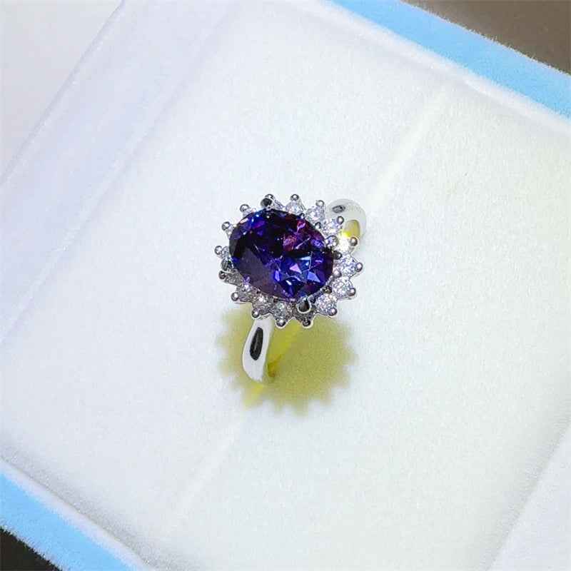 2 Carat 925 Sterling Silver Moissanite Ring