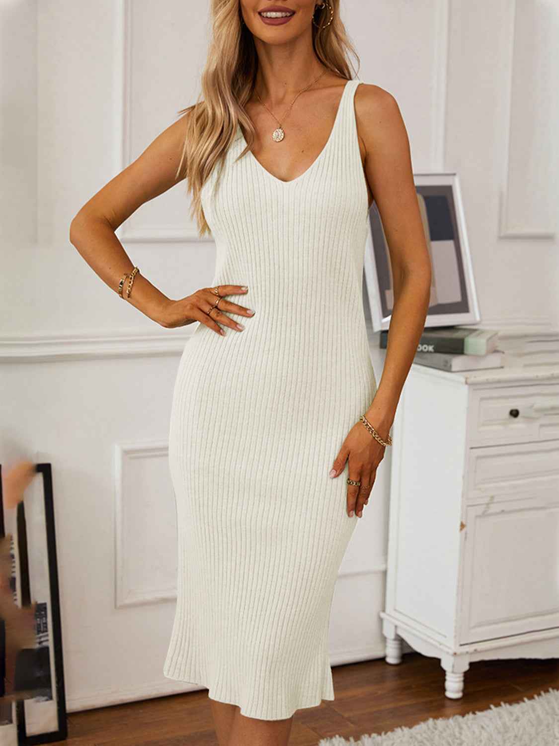 Open Front Cardigan Sweater Set