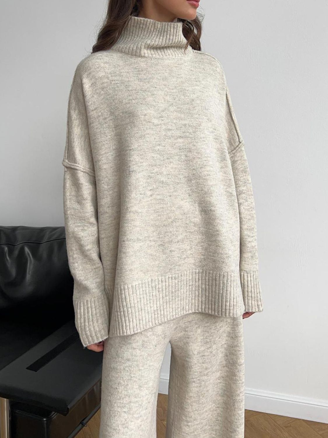 Turtleneck Top and Pants Sweater - HOORR