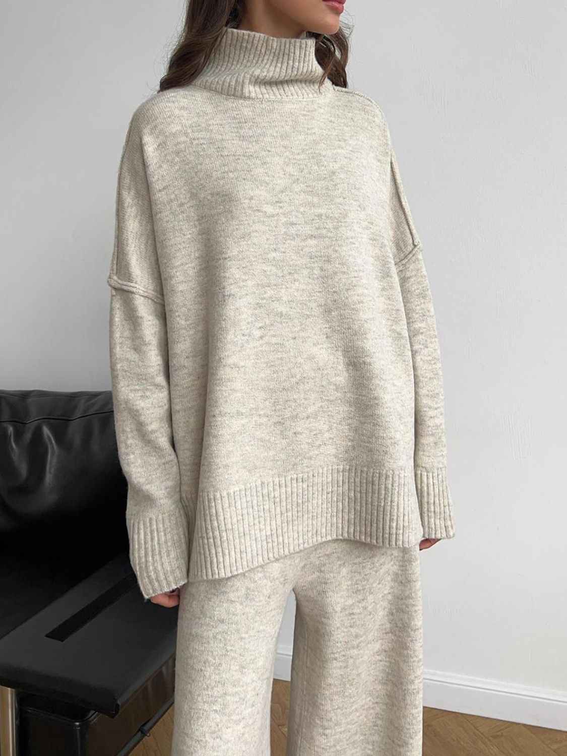Turtleneck Top and Pants Sweater