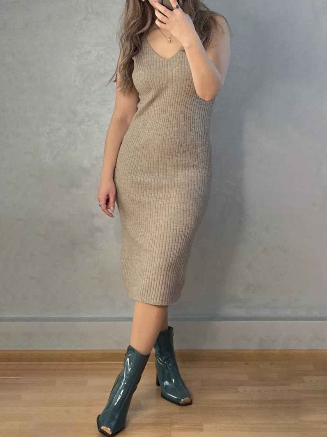 Open Front Cardigan Sweater Set