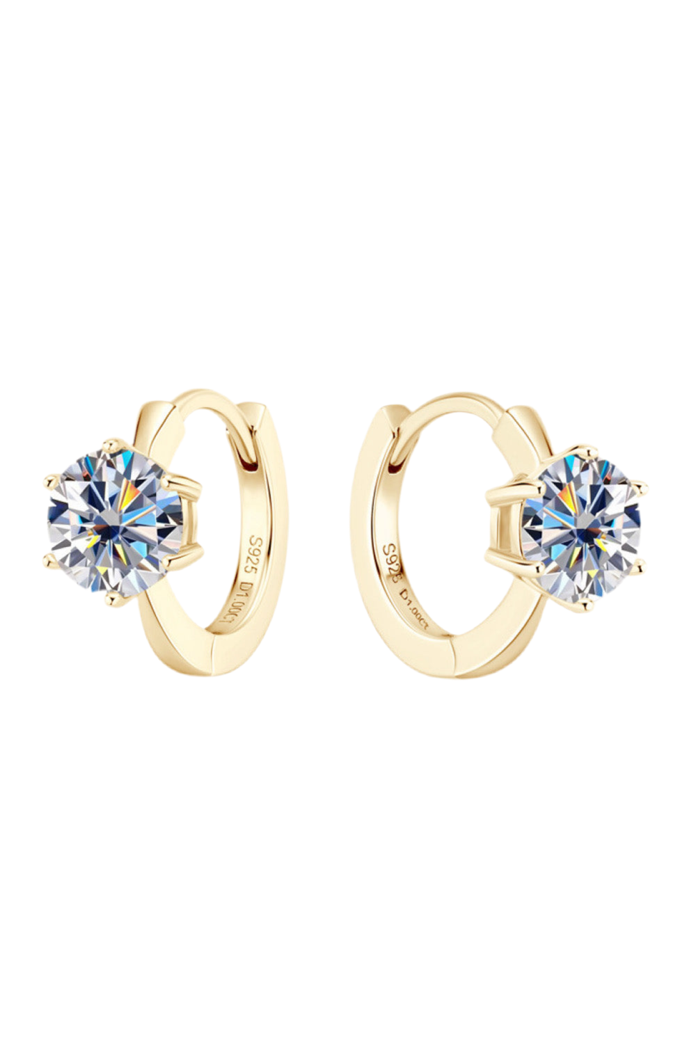 2 Carat Moissanite 925 Sterling Silver Earrings