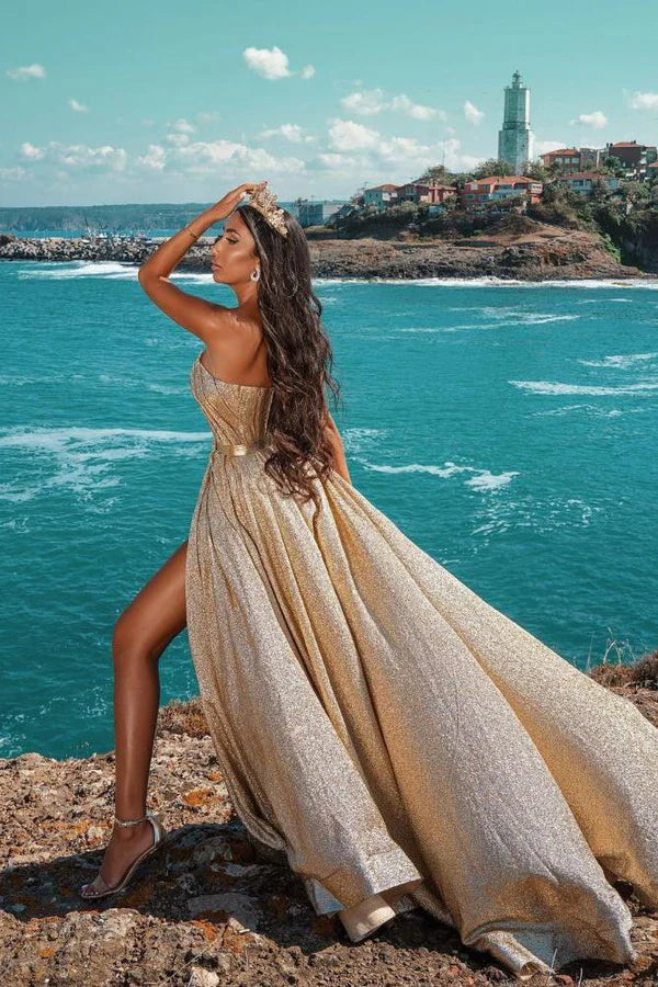 Glitter Sleeveless Maxi Dress
