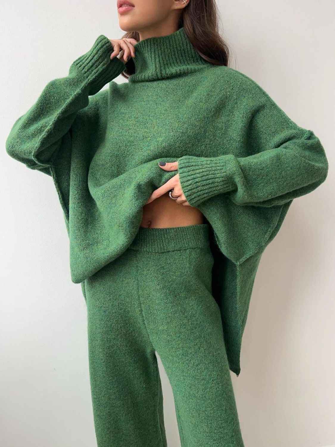 Turtleneck Top and Pants Sweater