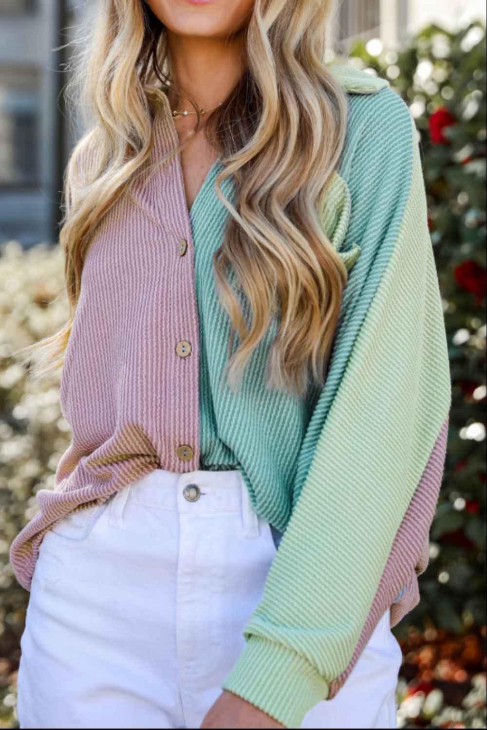 Corded Button Up Shacket
