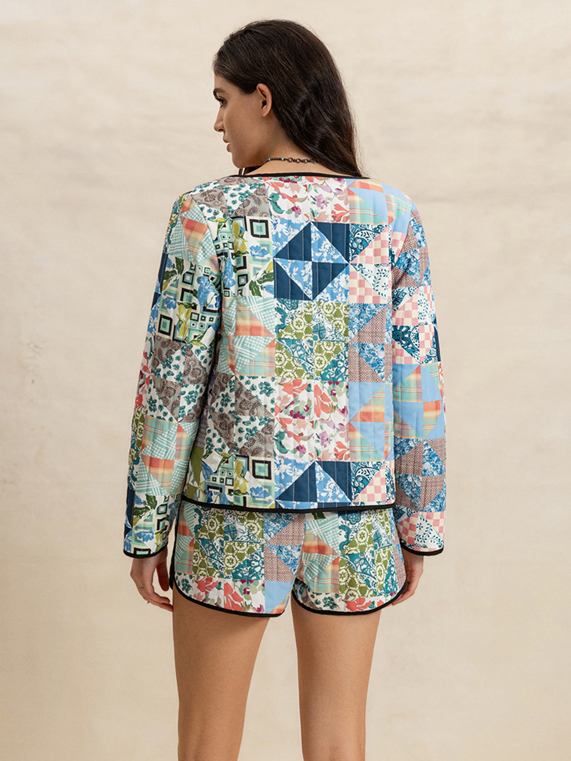 Printed Outerwear and Shorts Set - HOORR