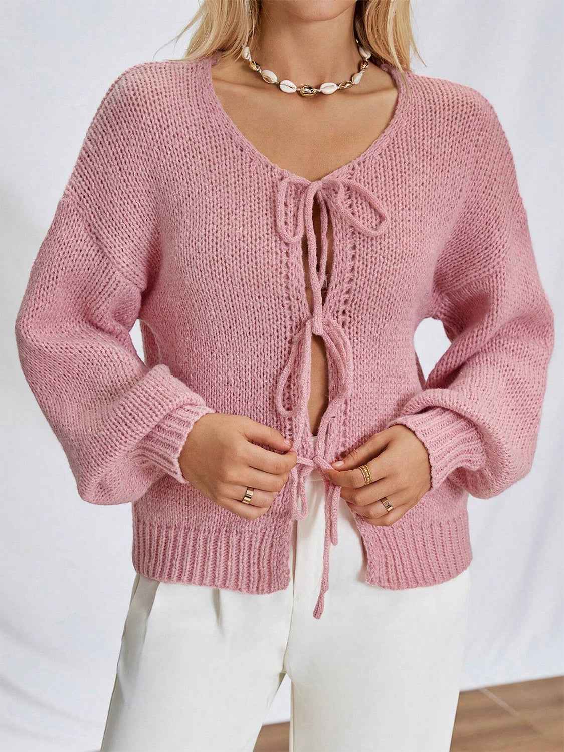 Tied Shoulder Cardigan