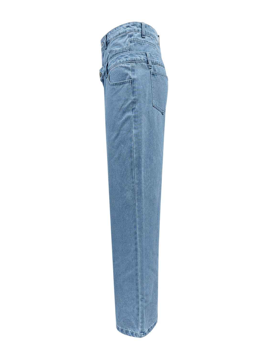 Unique Pattern High Waist Jeans