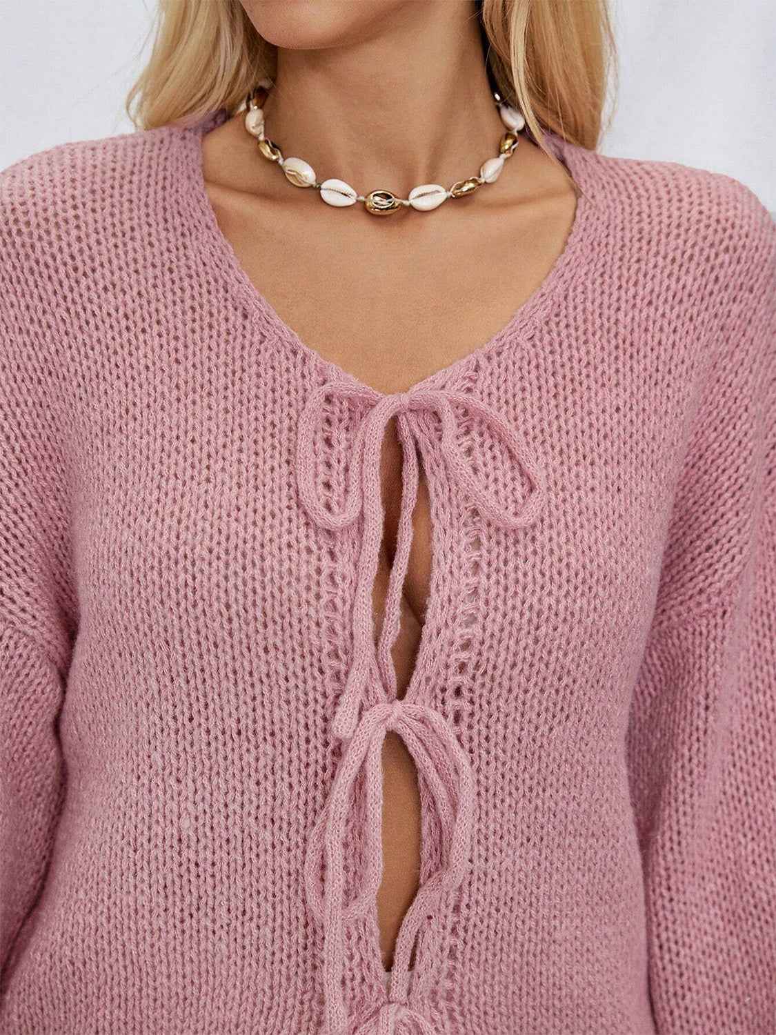 Tied Shoulder Cardigan