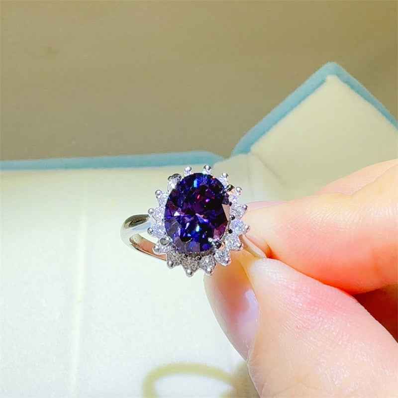2 Carat 925 Sterling Silver Moissanite Ring