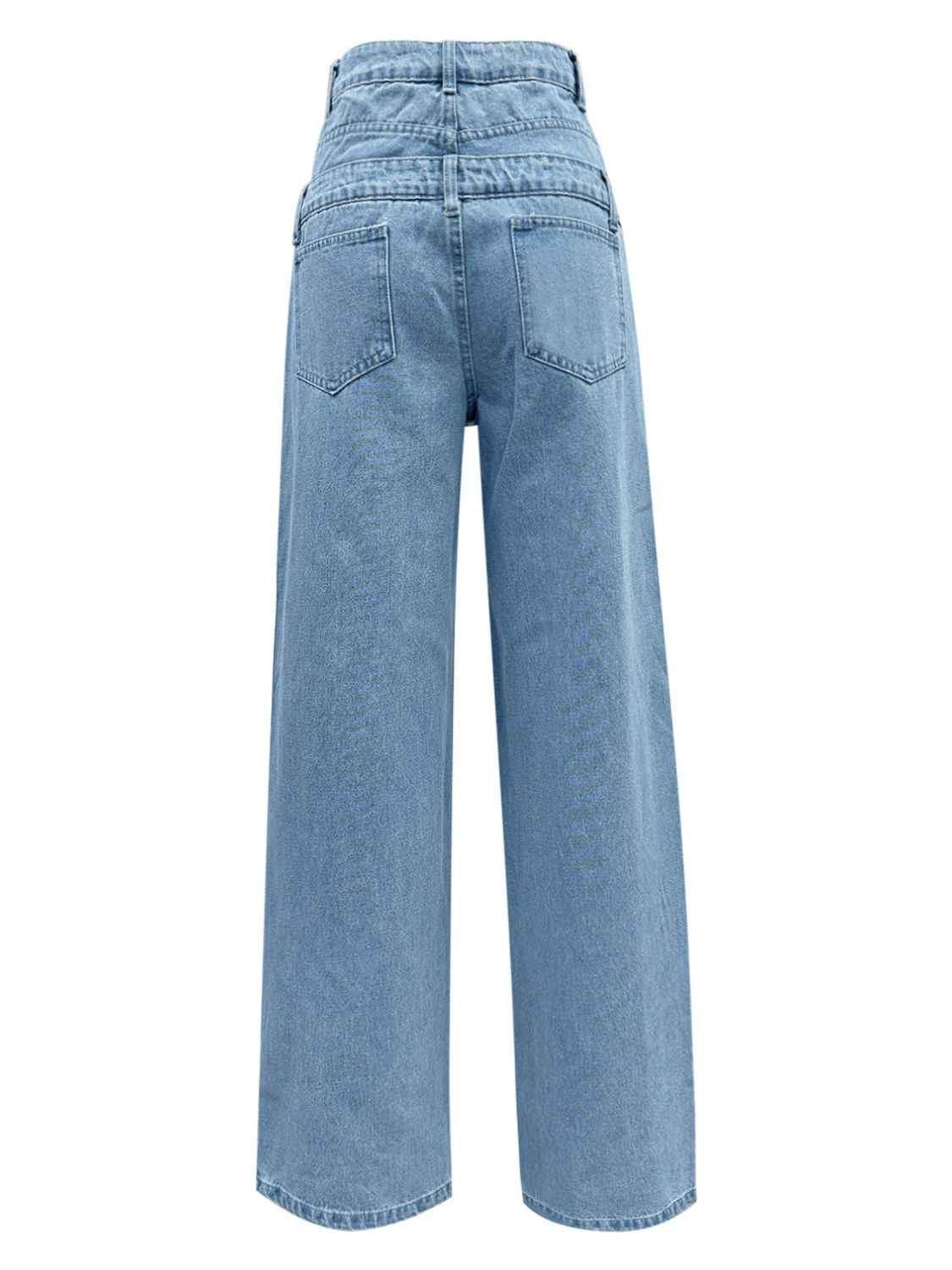 Unique Pattern High Waist Jeans