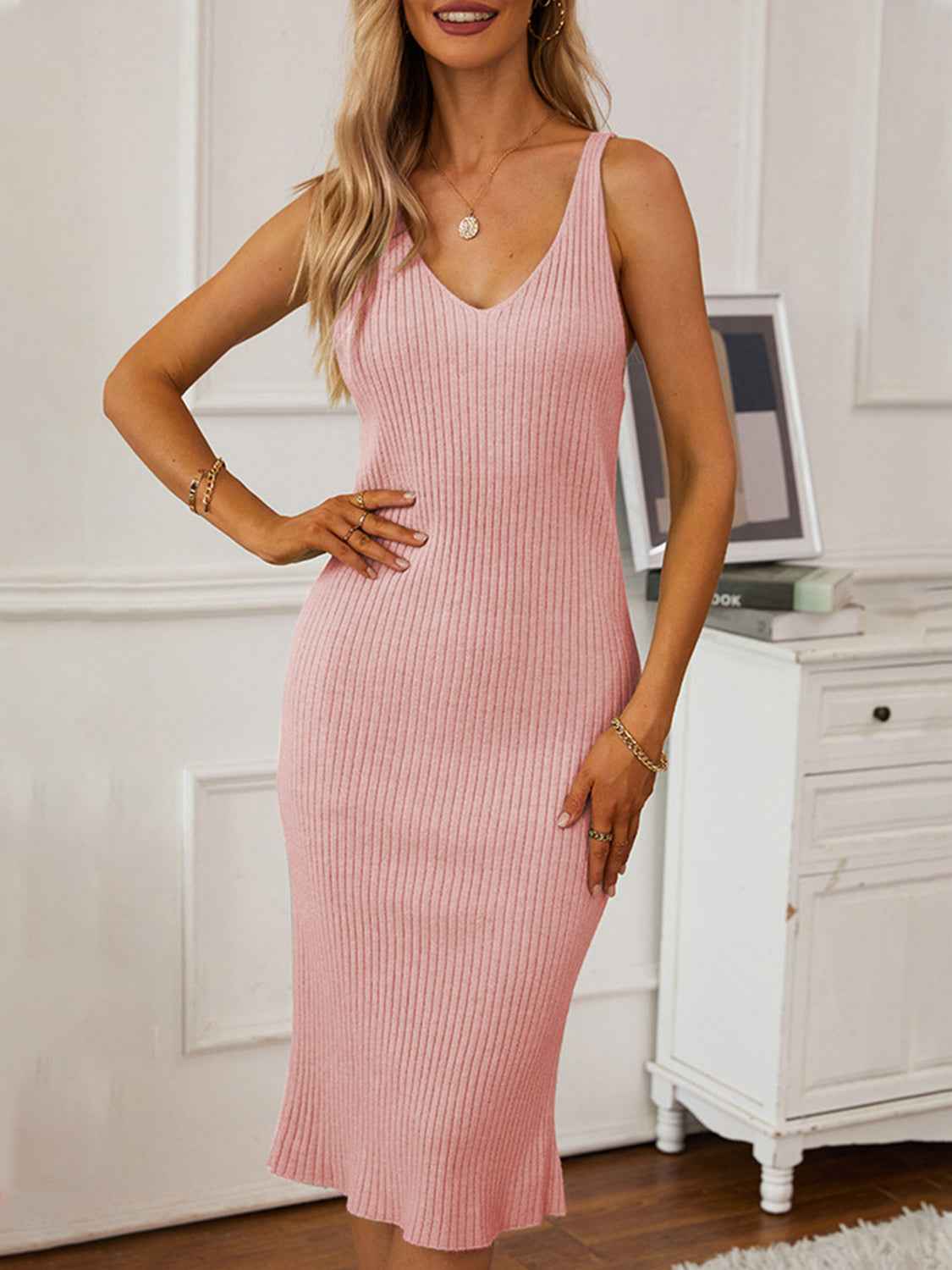 Open Front Cardigan Sweater Set