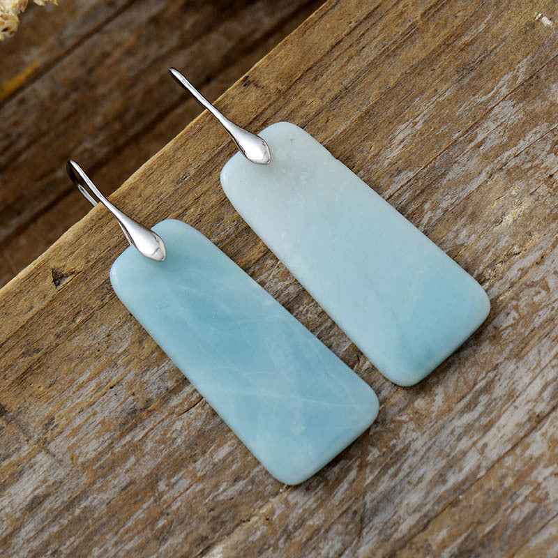 Natural Stone Geometric Earrings