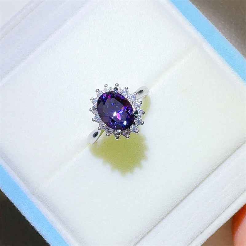 2 Carat 925 Sterling Silver Moissanite Ring