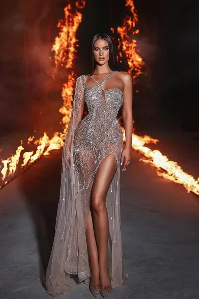 Sparkle Silver Prom Dresses