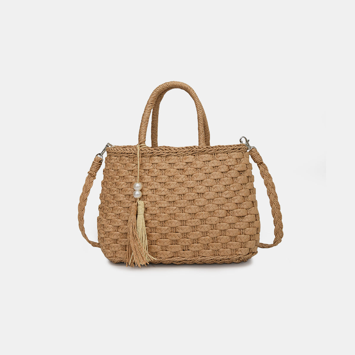 Braided Strap Weave Shoulder Bag - HOORR