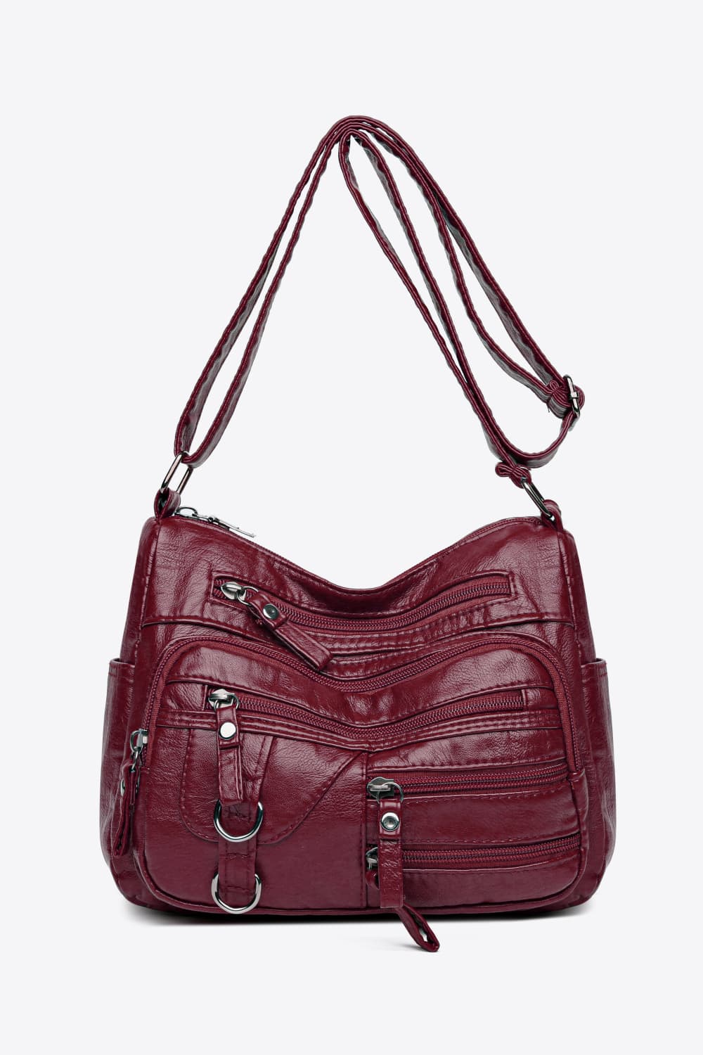 Multi-Pocket Leather Crossbody Bags - HOORR