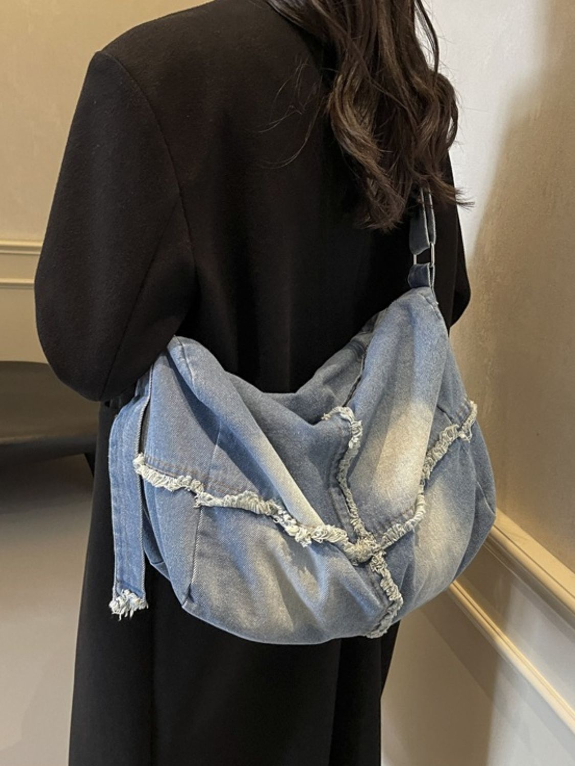 Raw Hem Gradient Crossbody Bag - HOORR