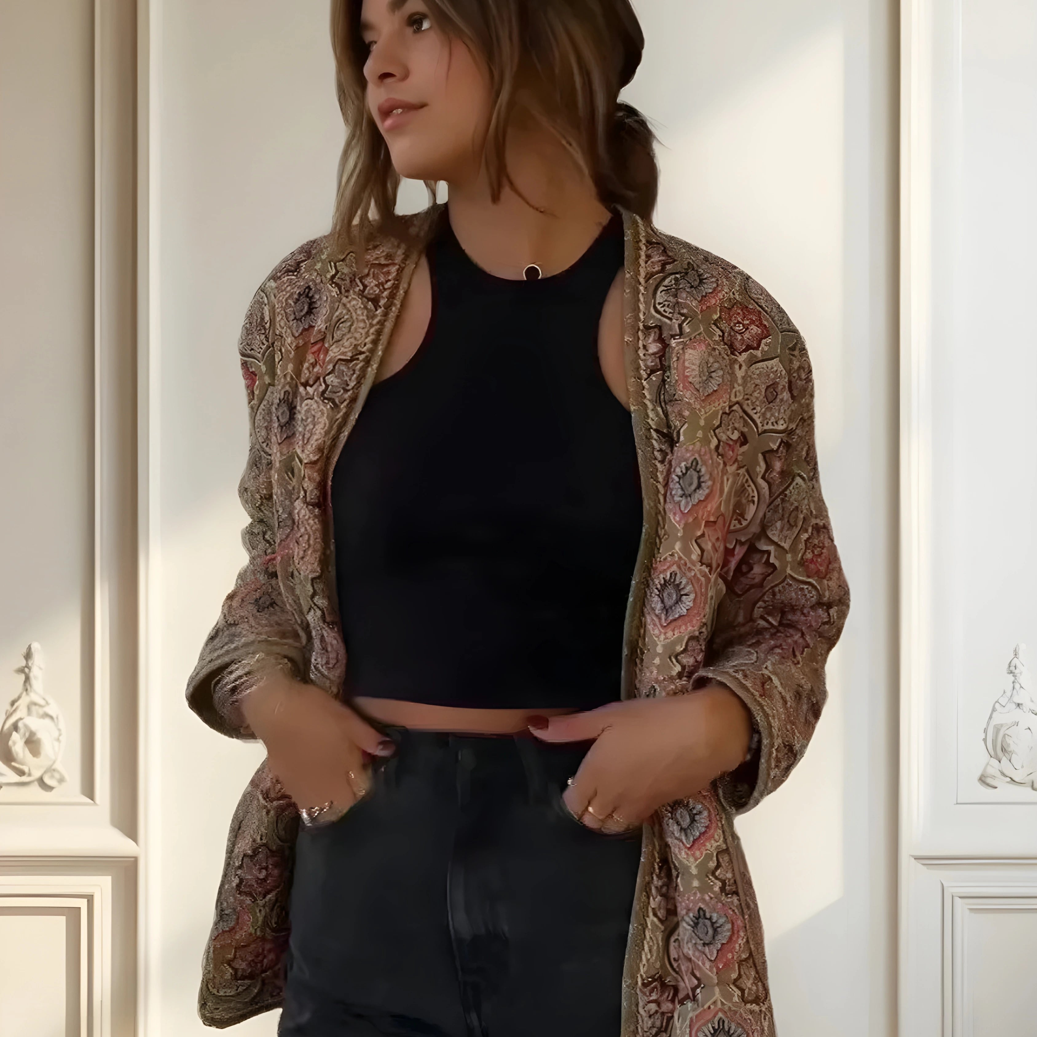 Boho Belted Winter Coat