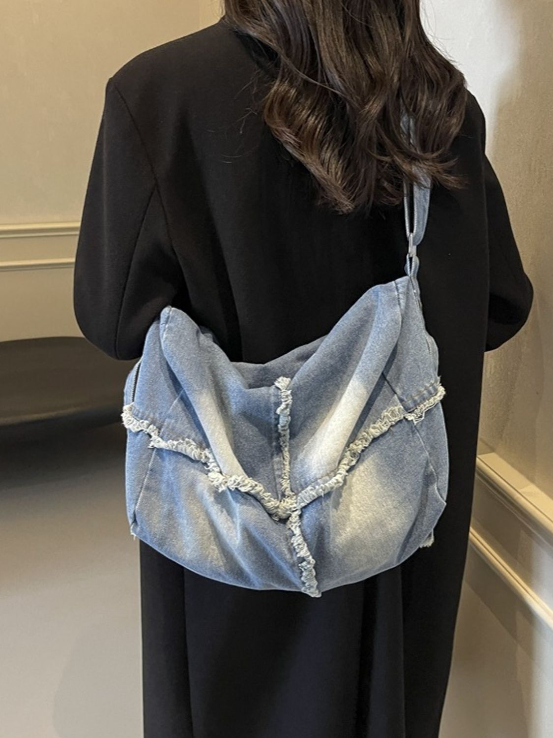 Raw Hem Gradient Crossbody Bag - HOORR