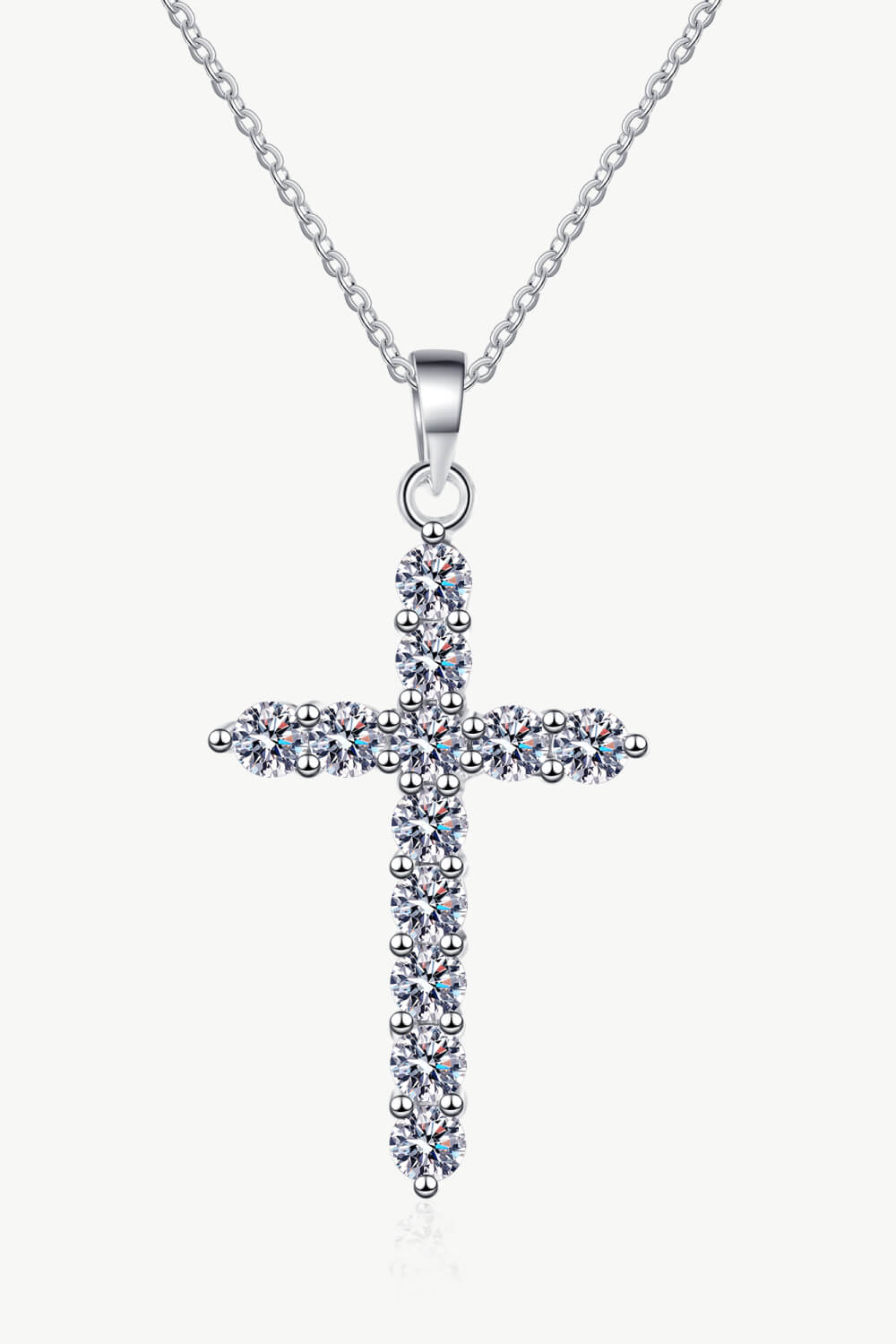 Moissanite Cross Pendant Necklace - HOORR