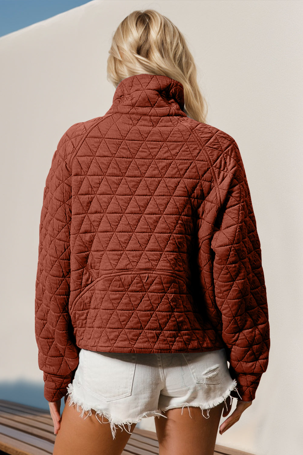 Quilted Sweatshirt with Pocket - HOORR