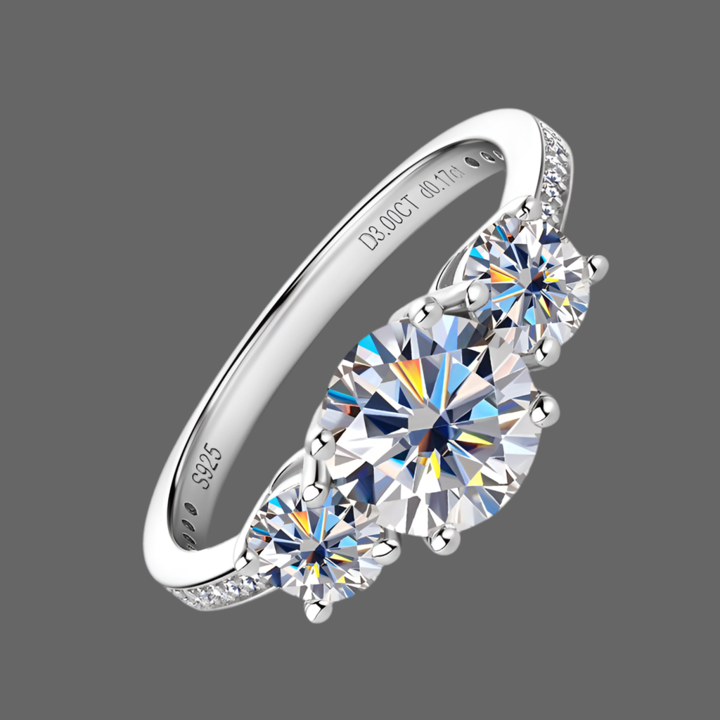 3 Carat Moissanite 925 Sterling Silver Ring - HOORR