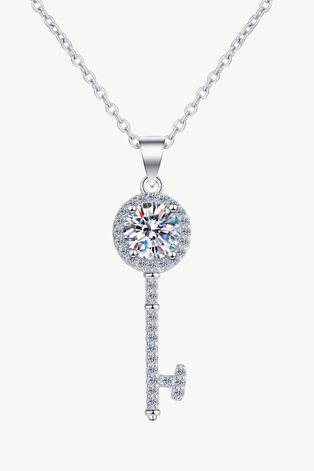 Moissanite Key Pendant Necklace - HOORR