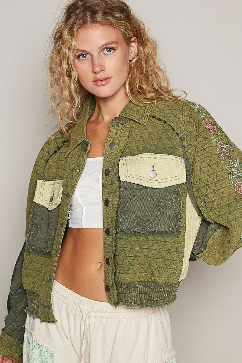 Embroidered Quilted Jacket