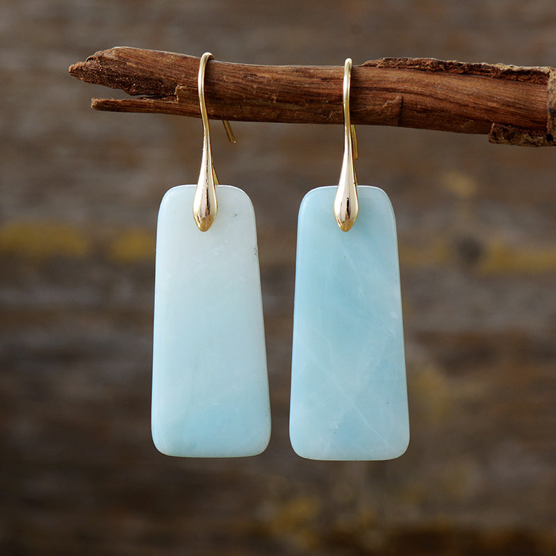 Natural Stone Geometric Earrings - HOORR