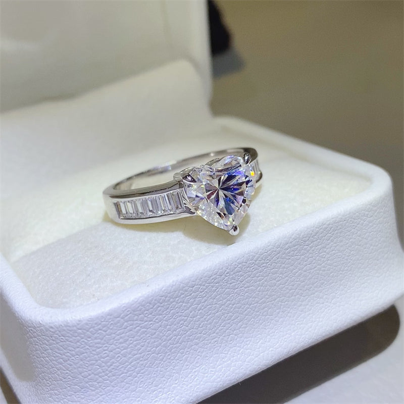 3 Carat Moissanite 925 Sterling Silver Ring - HOORR