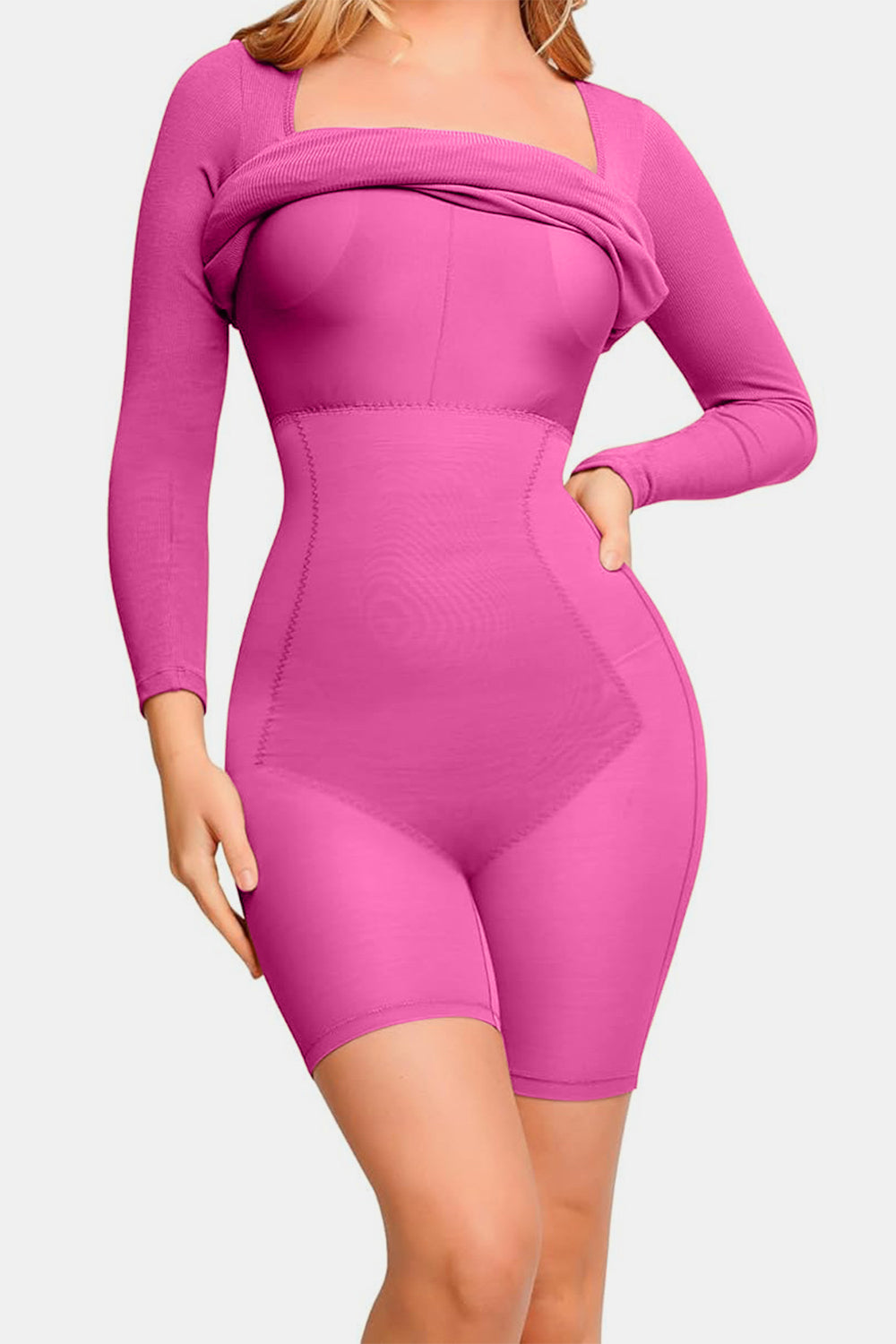 Shape-wear Square Neck Dress - HOORR