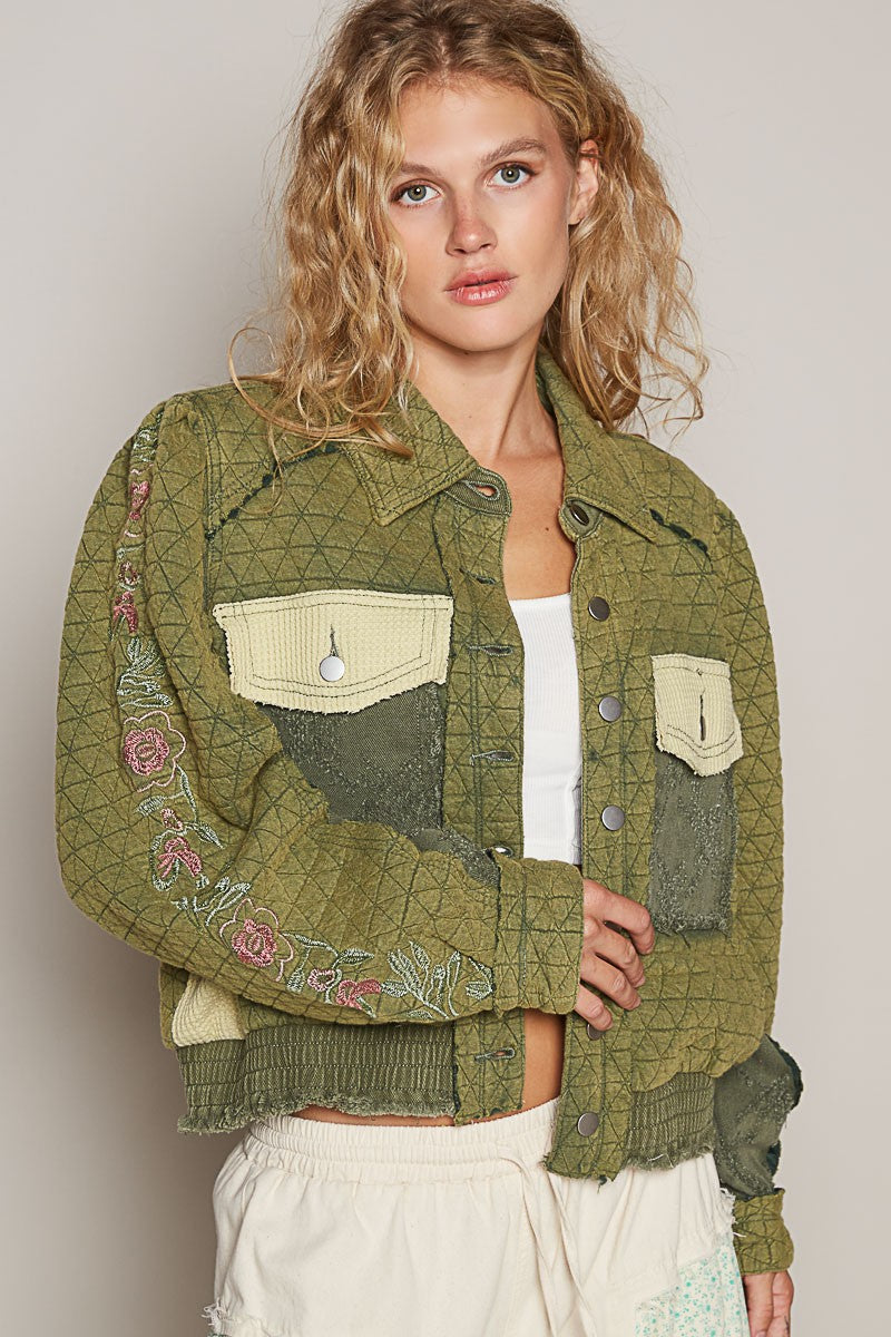 Embroidered Quilted Jacket