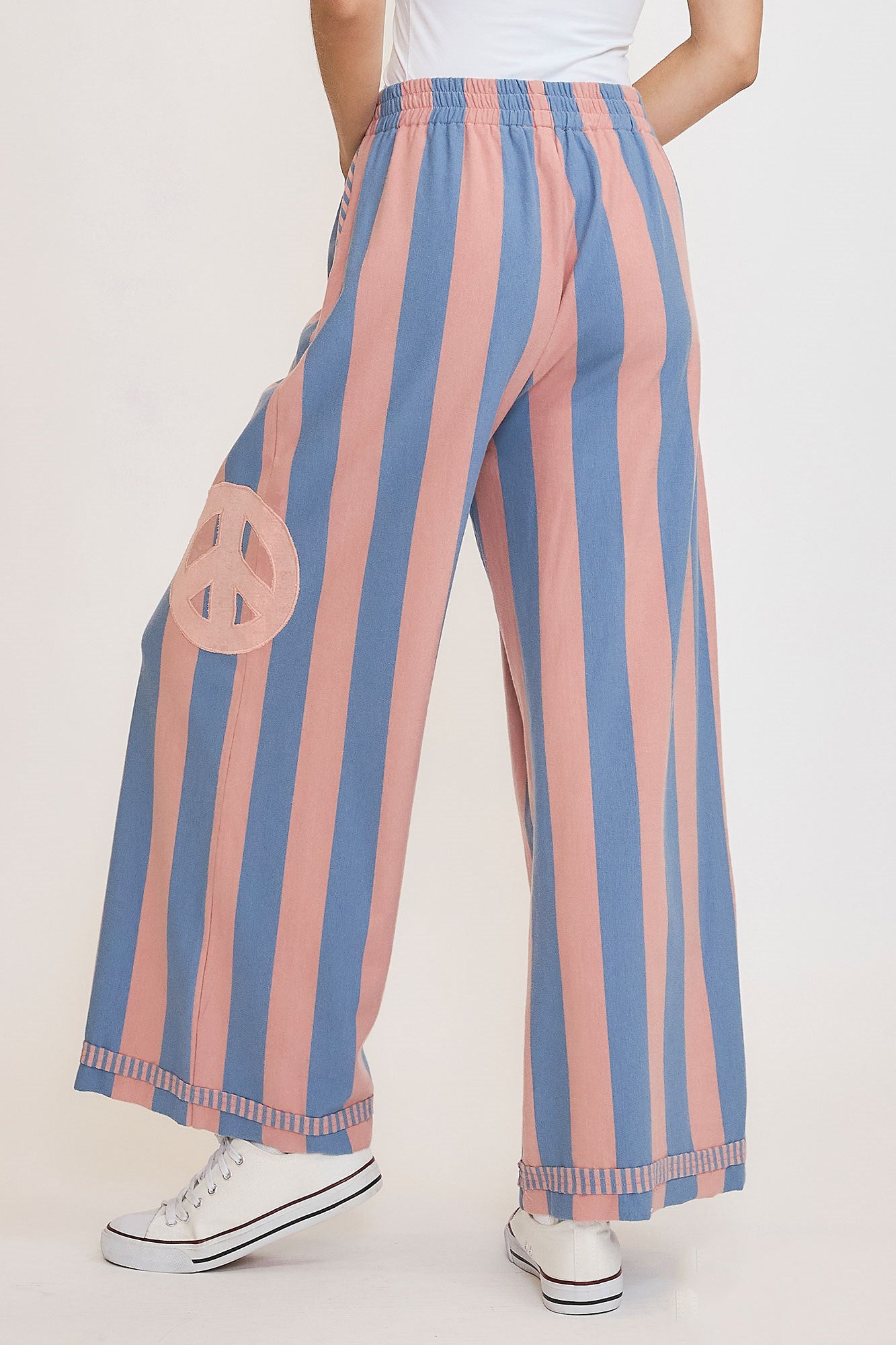 Striped Wide Leg Pants - HOORR