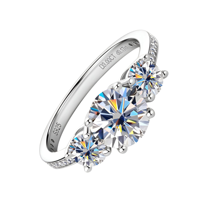 3 Carat Moissanite 925 Sterling Silver Ring - HOORR